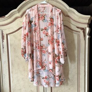 B.O.G Collective Floral Sheer Kimono Robe